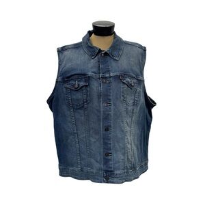 Levi Strauss & Co Womens Denim Vest Size 3X Blue